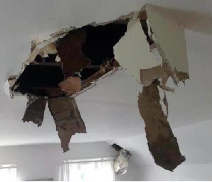 Crashed in ceiling