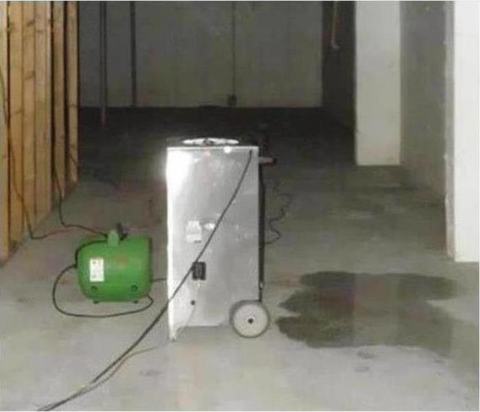 Dried out basement with SERVPRO equipment