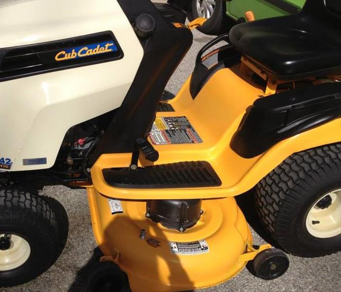 After photo of a Cub Cadet involved in a fire damage Toledo, Ohio
